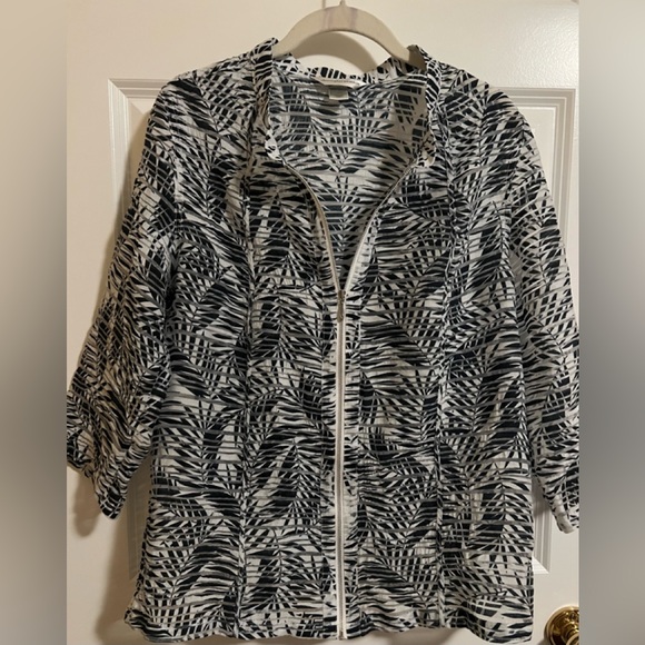 EUC Christopher & Banks sheer burnout top/jacket. Size L - Picture 1 of 10